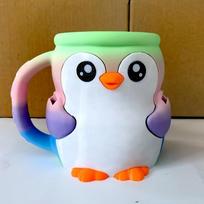 Reusable Penguin Ice Cream Pint Holder 3D Printed Ice Pint Containers W/ Snack Drawer & Antifreeze Handle Ice Cream Lovers Gifts