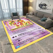 Cartoon Pokémon Trading Card Game Print carpet Non-slip carpet carpets for living room area rug Door pad anime rug birthday gift 40x60cm