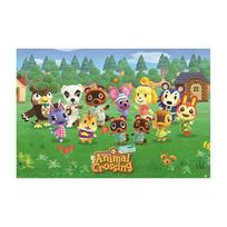 Animal Crossing New Horizons Line-Up Maxi Poster One Size juoda