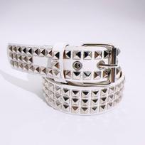 Four-bead Studded Belt, Metal Leather Belt One Size balta