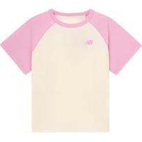 New Balance T Shirt White Pink Kids' 7ED2S053-LPK 160