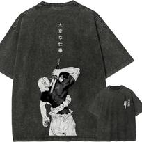 Toji Fushiguro Maki Zenin Tshirt Jujutsu Kaisen Blood Manga T Vintage Washed  Retro Anime Harajuku Men Streetwear Top M