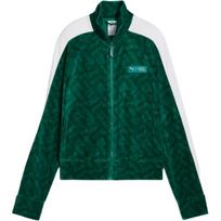 PUMA Colorblock Zip Stand Collar Long-Sleeve Jacket Women's Mint Tea XS