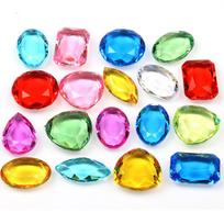 Vibrant 20Pcs Multi-Colored Pirate Treasure Diamond Gems Toys Kids Jewelry Making Set Birthday Party Favors Decorations Gift For Boys Girls