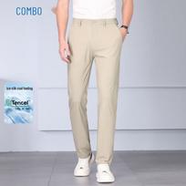 Compo Men's Ice Silk Straight-Leg Business Casual Summer Pants 32 chaki
