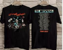 The Offspring Tour 2023 Let The Bad Times Roll T-Shirt Cotton Unisex For Fans S įvairiaspalvis