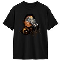 Unique Michael Jackson With Glove T-Shirt for Men Round Neck Cotton T Shirt  Short Sleeve Tees New Arrival Clothing S įvairiaspalvis