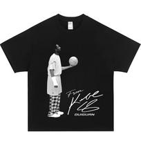American-style Printed Crew-neck Short-sleeved Trendy Pure Cotton Casual T-shirt Loose-fitting for Men Rare Stylish Bestseller S įvairiaspalvis