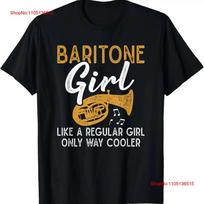 Baritone Girl Like A Regular Funny Horn T Shirt  vintage Washed Casual graphic Unisex Stylish homme Stretched fashion S įvairiaspalvis