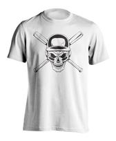 New Men's Baseball Bat Skull T-Shirt Athletic Sports Fan Workout Gym Tee Shirt S įvairiaspalvis