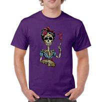 Frida Kahlo Sugar Skull T-shirt Calavera Mexican Day of the Dead Men's Tee S įvairiaspalvis