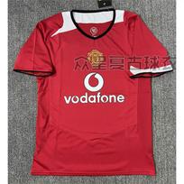0406 Force Manchester United retro jersey home No. 7 Ronaldo long-sleeved football jersey Rooney Fanny Giggs children's suit kids110 size