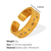 Simple Octagram Ear Needle Ring, Fashionable Micro-Inlaid Gypsy Earrings, Commuting Versatile Titanium Steel Jewelry, Women'S Models
