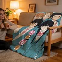 Throw High-Density Short Plush Blanket For Sofa Nap Air-Conditioned Room Soft Skin-Friendly Classic Comics Kimi Ni Todoke 75x90cm