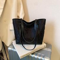 Luxury Butterfly Dot Ladies Shoulder Bags Large Capacity Portable Women's Pu Leather Underarm Bags Female Casual Tote Handbags juoda
