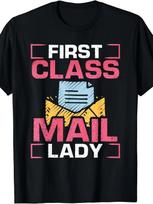NEW Women'S Postal Worker First Class Mail T-Shirt for World Post Day S 3XL [S S įvairiaspalvis