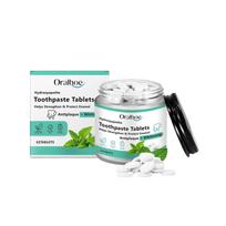 Oralhoe Mint Brightening Toothpaste Tablets - Portable Toothpaste Chewable Tablets For Eliminating Oral Odor And Freshening Breath