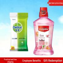 Dettol Wet Wipes & Colgate Mouthwash Hygiene Set