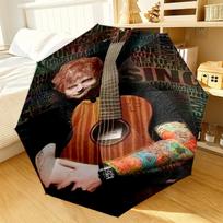 Ed music Guitar Umbrella 8-Frame for Travel, camping, Casual Lightweight Portable Umbrella, Essential for every family Holidays Birthday Gift
