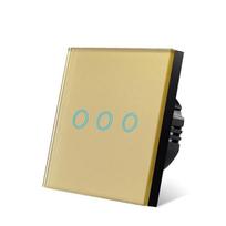 1/2/3 Gang Light Touch Switch LED Panel Tempered Glass Wall Screen Smart-Switch