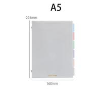 A5/B5 Color Binder Notebook Soft Student Notebooks New Student Stationery A5 Grey
