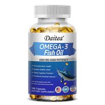 Omega-3 Fish Oil Dietary Supplement, With Vitamin C, Magnesium, 120 Softgels Per Bottle 120 Capsules