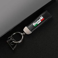 Anglies pluošto motociklo raktų pakabuko laikiklis Raktų pakabukas Benelli imperiale 400 TRK502 BN302 TNT125 300 BJ600 juoda