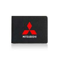 Portable Car Driver License Holder PU Leather Card Bag Auto for Mitsubishi EX Outlander 3 ASX Lancer Ralliart 10 Center Hub Cap juoda