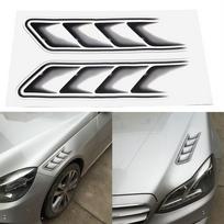 Hot Car- styling Waterproof 3D Flow Fender Decor Car Stickers Decals Vent Air juoda