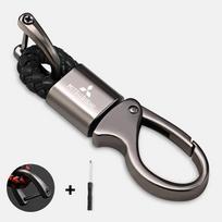 Universal Zinc Alloy Metal Key Chain Car Accessories for Mitsubishi Pajero Sport Mirage Outlander Eclipse Cross L200
