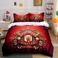 Manchester United logo design. Bedding sets Duvet cover sets Duvet covers Pillowcases(1 * Duvet Cover 2 * Pillowcases without duvet insert) 135x200cm