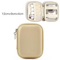 PU Leather Mini Camera Case Shockproof Waterproof Camera Holder Portable for CAMKORY/for Kodak Pixpro/for VAHOIALD chaki