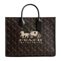 COACH handbag Ace 35 Logo Carriage Pattern Print Artificial Leather and Cow Leather Tote Bag Tote Bag Shopping Bag One-shoulder Crossbody Large Size juoda