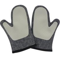 Bamboo cloth microwave oven anti-scalding, heat insulation, high temperature resistance and non-slip silicone gloves oven baking end pot (as the picture,18*28cm)