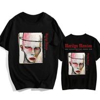 Summer Mens Letter Portrait Printed Hip Hop Round Neck Tshirt 100 Cotton Outdoor Neutral High Quality Versatile Short Sleeve M