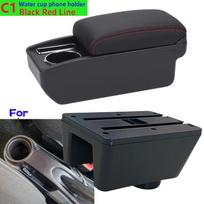 For Seat Ibiza Armrest Box For Seat Ibiza 6j Ibiza 6L Car Armrest Auto Storage Box Retrofit parts Interior Car Accessories