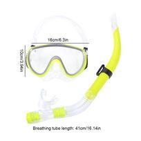Scuba Diving Masks & Snorkel Set No Leakage Diving Snorkel Tube Adult Silicone Skirt Anti-Fog Goggles Glasses Water Diving Masks geltona