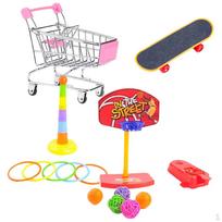 Parrot Toys Mini Shopping Cart Bird Training for Parakeet Lovebird Tabletop