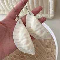 Simulation Dumplings Keychain Bag Pendant Cute Mini Squishy Toy Dumplings Simulation Food Decoration Charms Stress Relief Gift