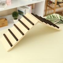 Small Animal Wooden Cage Bridge Habitat Ramp Climbing Ladder Toy for Hamster Bunny Ferret Squirrel
