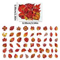 56 Autumn Fallen Leaves Transparent Pet Stickers Writing Books Leaf Decoration Helmet Electric Car Creative Stickers