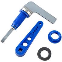 Compact Zinc Alloy Toilet Wrench with Ergonomic Bent Handle for Tank Service White Orange Blue 12.5 x 3.4 x 4.2 cm mėlyna