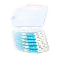 12Pcs/Box Silicone Interdental Brushes Dental Floss Toothpicks Between Teeth Cleaning Oral Care Tools mėlyna