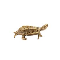 Copper Tea Pet Personal Collection Car Decoration Living Room Tortoise Statue Brass Tortoise Desktop Ornaments Turtle Figurines žalvaris