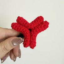 1Pc Novelty Angry Bird Hair Clip Crochet Yarn Duckbill Clip Side Hairpin Cute Headwear for Women Girls raudona