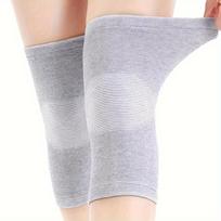 2PC High Elasticity Knitted Compression Knee Braces, Breathable And Comfortable,Knee Support for Men & Women, S šviesiai pilka spalva