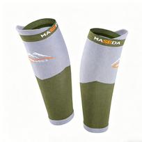 1Pair Athletic Compression Shin Guards Breathable Tall Compression Calf Socks Sports Outdoor Riding Stretch Calf Protectors S žalia
