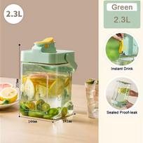 2.3L Water Kettle Faucet Beverage Dispenser Cold Juice Drinks Bucket Refrigerator Liquid Storage Tank Outdoor Fridge Organizers 2.3L