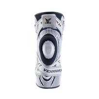 Veidoorn Compression Knee Brace with Straps TPE Pad Anti-Slip Silicone Gel Arthritis Support Sports Knee Sleeve for Running S šviesiai pilka spalva