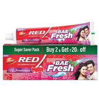 Dabur Red Bae Fresh Gel Toothpaste 300g Pack Of 2 | 12Hr Fresh Breath, Germ Protection, Plaque Control, Cavity Care & Gum Health blue